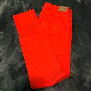 Orange Abercrombie Skinny Jeans